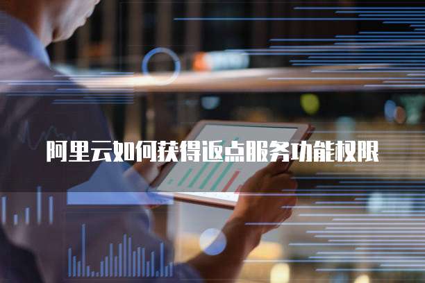 阿里云如何获得返点服务功能权限