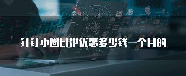 钉钉小圈ERP优惠多少钱一个月的