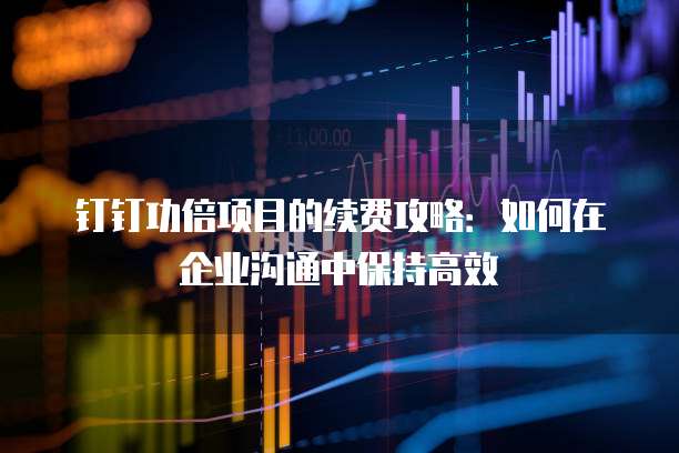 钉钉功倍项目的续费攻略:如何在企业沟通中保持高效