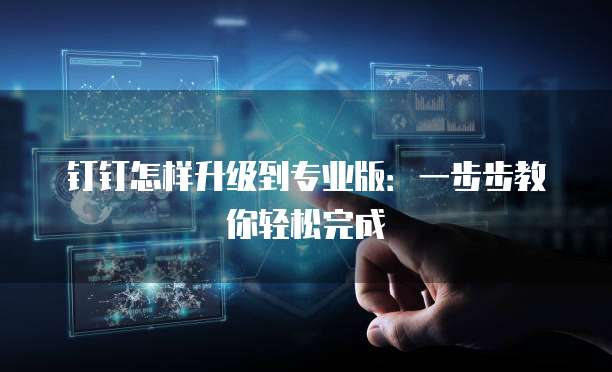 钉钉怎样升级到专业版:一步步教你轻松完成