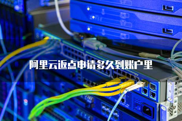 阿里云返点申请多久到账户里