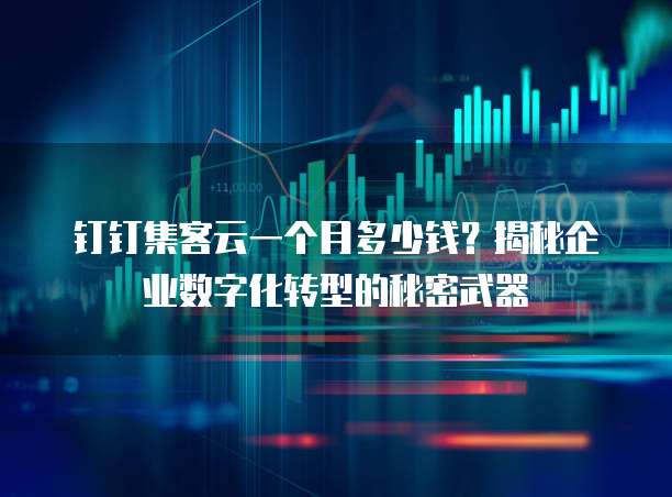 钉钉集客云一个月多少钱?揭秘企业数字化转型的秘密武器
