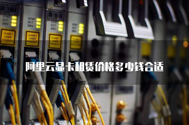 阿里云显卡租赁价格多少钱合适