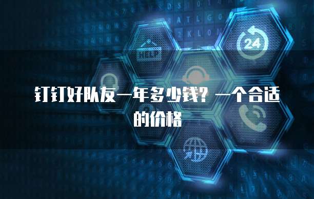 钉钉好队友一年多少钱?一个合适的价格