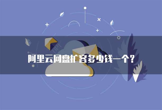 阿里云网盘扩容多少钱一个？