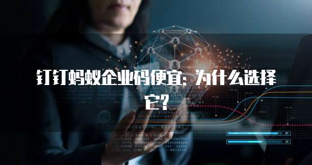 钉钉蚂蚁企业码便宜: 为什么选择它?