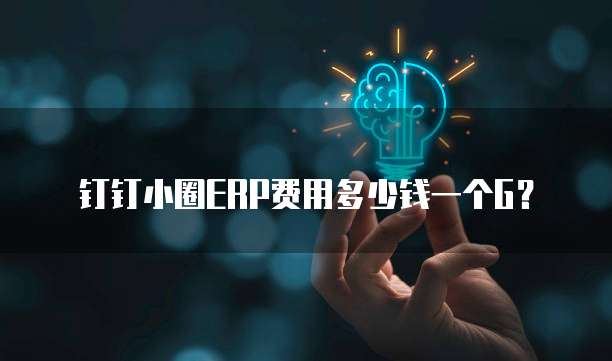 钉钉小圈ERP费用多少钱一个G?