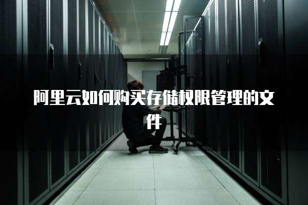 阿里云如何购买存储权限管理的文件
