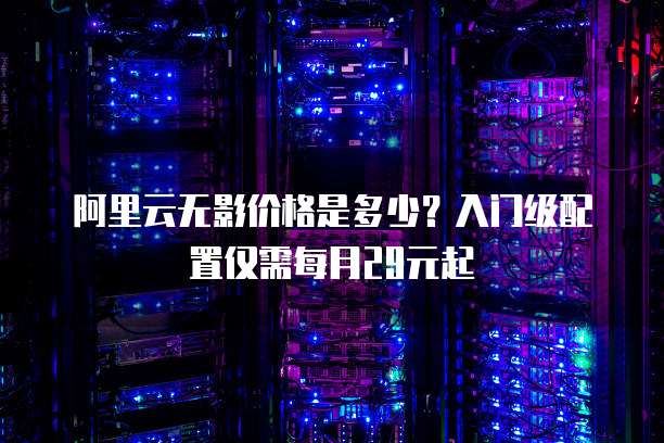 阿里云无影价格是多少?入门级配置仅需每月29元起