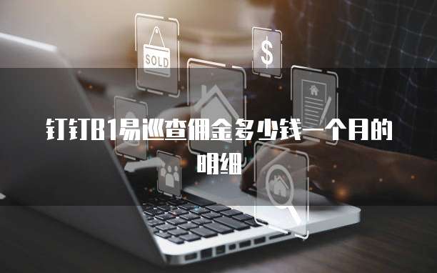 钉钉b1易巡查佣金多少钱一个月的明细