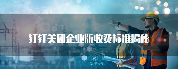 钉钉美团企业版收费标准揭秘