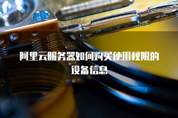 阿里云服务器如何购买使用权限的设备信息