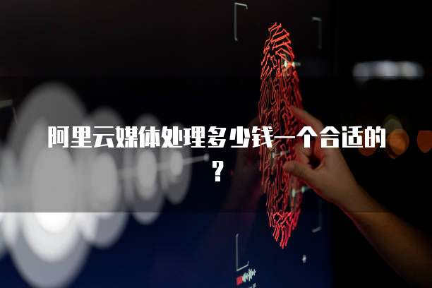 阿里云媒体处理多少钱一个合适的？