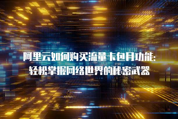 阿里云如何购买流量卡包月功能:轻松掌握网络世界的秘密武器
