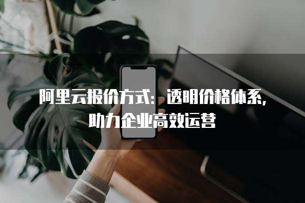 阿里云报价方式：透明价格体系，助力企业高效运营