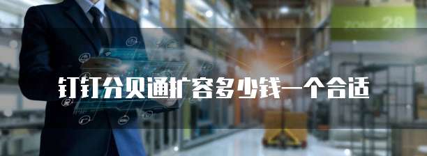 钉钉分贝通扩容多少钱一个合适