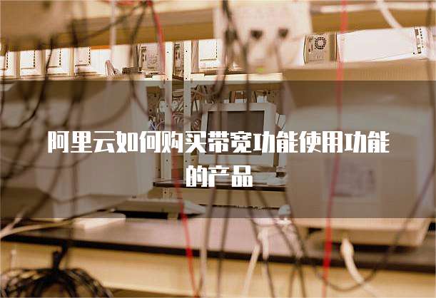 阿里云如何购买带宽功能使用功能的产品