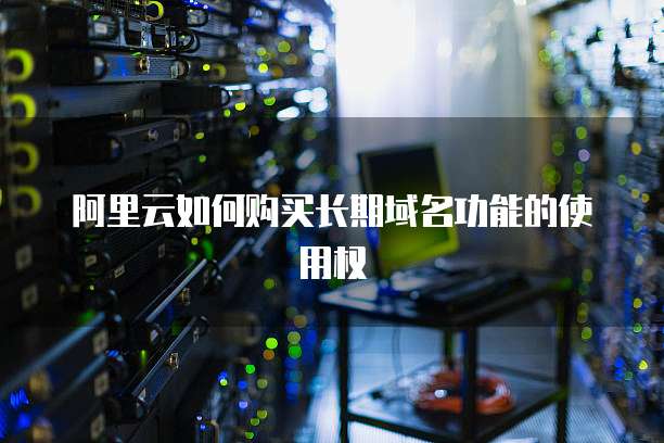 阿里云如何购买长期域名功能的使用权