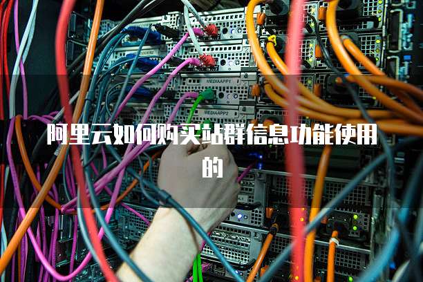 阿里云如何购买站群信息功能使用的