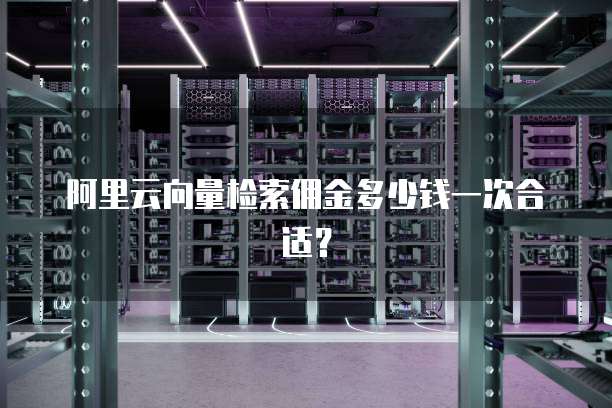 阿里云向量检索佣金多少钱一次合适？