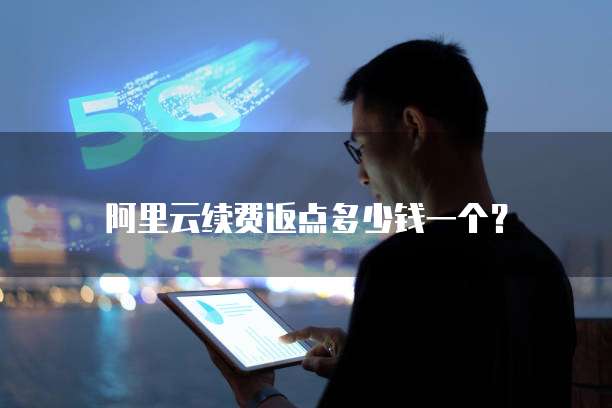 阿里云续费返点多少钱一个?
