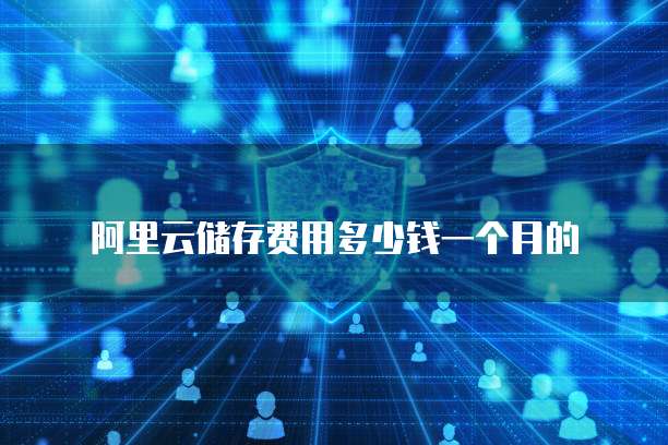 阿里云储存费用多少钱一个月的