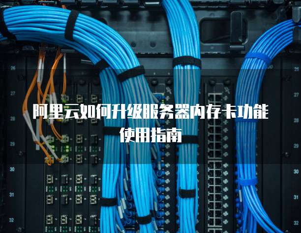 阿里云如何升级服务器内存卡功能使用指南