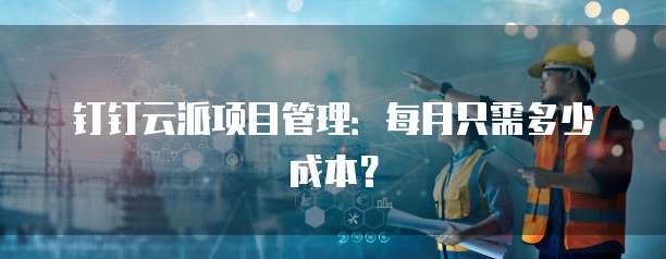 钉钉云派项目管理：每月只需多少成本？