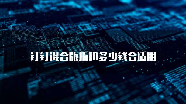 钉钉混合版折扣多少钱合适用