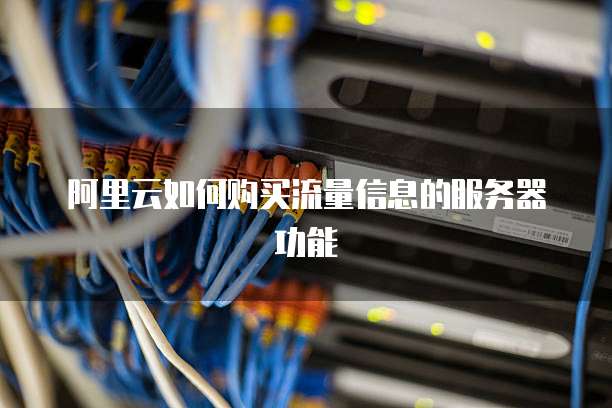 阿里云如何购买流量信息的服务器功能