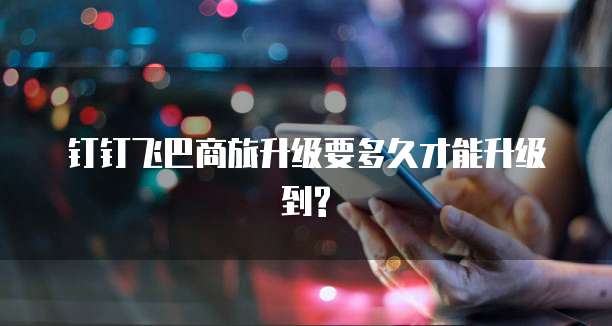 钉钉飞巴商旅升级要多久才能升级到?