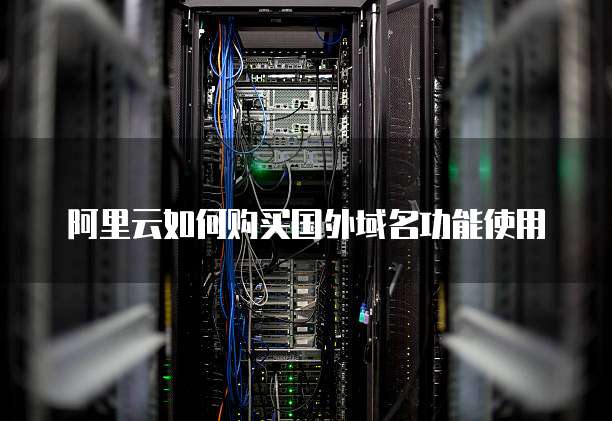 阿里云如何购买国外域名功能使用