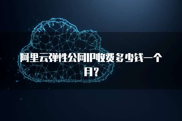 阿里云弹性公网IP收费多少钱一个月?