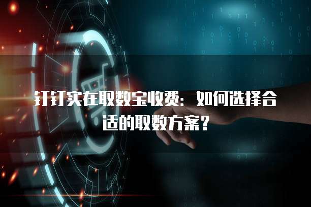 钉钉实在取数宝收费：如何选择合适的取数方案？