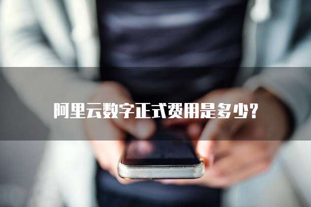 阿里云数字正式费用是多少?