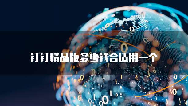 钉钉精品版多少钱合适用一个