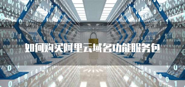 如何购买阿里云域名功能服务包