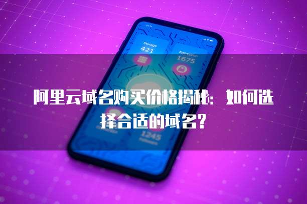 阿里云域名购买价格揭秘:如何选择合适的域名?