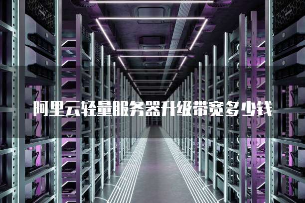 阿里云轻量服务器升级带宽多少钱