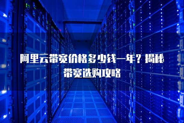 阿里云带宽价格多少钱一年?揭秘带宽选购攻略