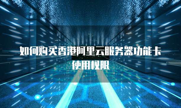 如何购买香港阿里云服务器功能卡使用权限