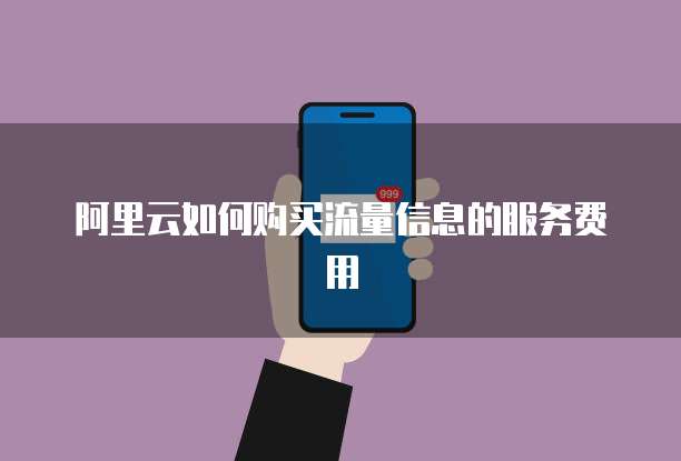 阿里云如何购买流量信息的服务费用