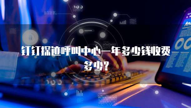 钉钉探迹呼叫中心一年多少钱收费多少?