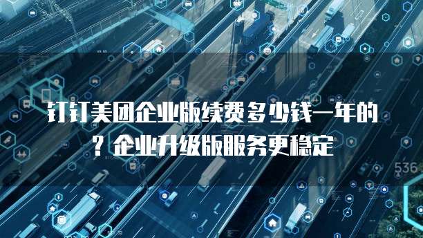 钉钉美团企业版续费多少钱一年的?企业升级版服务更稳定