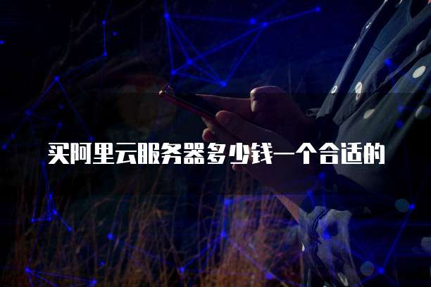 买阿里云服务器多少钱一个合适的