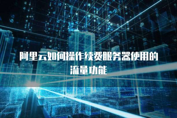 阿里云如何操作续费服务器使用的流量功能