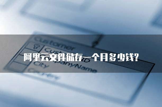 阿里云文件储存一个月多少钱？
