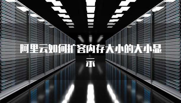 阿里云如何扩容内存大小的大小显示