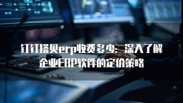 钉钉搭贝erp收费多少:深入了解企业ERP软件的定价策略