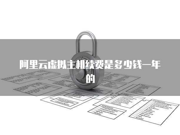 阿里云虚拟主机续费是多少钱一年的